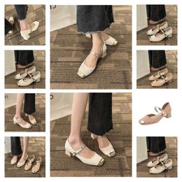 dress shoe designer heel Slingback pump Women canvas tweed Summer Goatskin Grosgrain Luxury back sandal