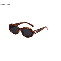 Mens Designer Sunglasses Luxury Brand Womens Fashion Sun Protection Glasses European and American Retro Oval Small Frame Grey Lens