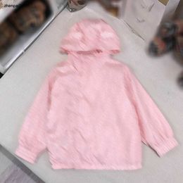 Luxury kids coat lovely pink baby jackets kids designer clothes Size 100-150 CM Gradient Letter Full Print boys girls Outerwear 24April
