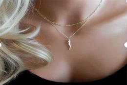 Pendant Necklaces Italian Cornicello Horn Necklace In Stainless Steel Protection Good Luck Fertility Amulet Gold Cornetto Chili Pe4514407