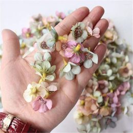 Decorative Flowers Multicolor Home Garland Wedding Artificial Mini Silk Flower Heads Daisy