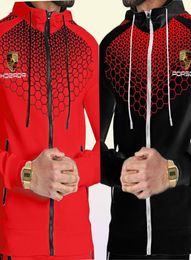 Men039s Tracksuits Sports Suit LongSleeved Top With Zipper Jogging Pants 2Piece Set Of High Quality 3D Fashion 2021 Spring An4598499