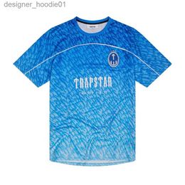 Men's T-Shirts Mens T-Shirts Limited New Trapstar London Mens T-shirt Short Sle Unisex Blue Shirt For Men Fashion Harajuku Tee Tops T shirts Y2K G230307 C240412