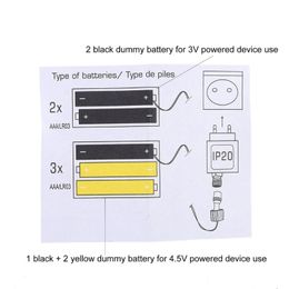 ESTD EU/UK/US Power Supply Eliminate Cable Replace 4.5V 3V LR03/AAA Battery for LED