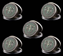 5pcs US America Army Craft Special Forces Nice Green Military Beret Metal Challenge Coin Collectibles5380041