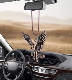 Interior Decorations Creative Car Eagle Pendant Ornaments Hanging Auto Rear View Mirror Decoration Dangle Trim Accessory Accessori7605593