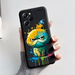 For Poco X5 Pro 5G Case Cute Panda Rabbit Painted Protective Cover For Xiaomi Poco Poko Little X5 X 5 Pro X5pro Soft Shell Cases