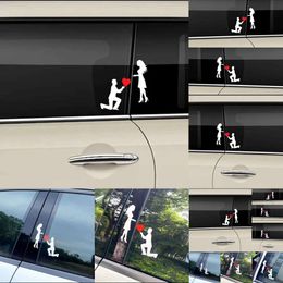New Romantic Propose Marriage Ring Wedding Sticker Trunk Diamond Married Rear Windshield Car Decals Waterproof
