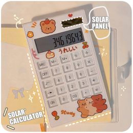 Calculators Solar Calculator Girl Heart Pupils Ins Highvalue Portable Crystal Small Computer Kawaii Calculator for Students Teaching