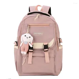 Backpack School Bag Style 2024 Simple Girl Middle Student Junior High Nylon Cloth Japanese Cute