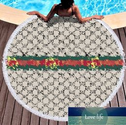 Wholesale Fashion Brand round Printed Beach Towel Microfiber and Tassel Feel Soft