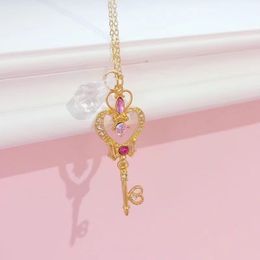 Sailormoon Pendant Necklaces Anime Sailor Moon Women Crystal Pearl Love Heart Wand Pendants High-quality Elegant and Fashionable Temperament Necklace 36