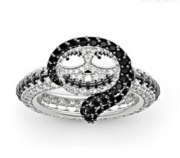 Cluster Rings The Nightmare Before Christmas Crystal Ring Sally Black Enamel Love Couple Gift Punk Jewelry Custom Women8169272