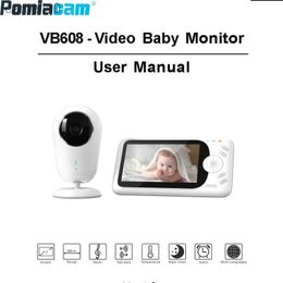 Baby Monitors Video baby monitor 2.4G wireless with 4.3-inch LCD 2-way audio call night vision monitoring security camera BabysitterVB608C240412