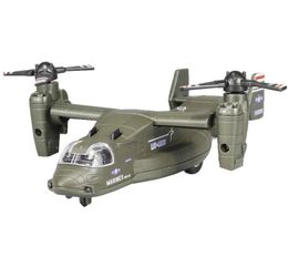 Alloy Diecast Osprey V22 Helicopter Light Pull Back Millity Transport Aircraft Machine kids Collection Toy Aircraft Model278W7388950