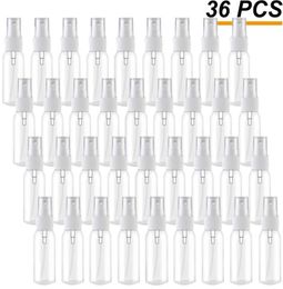 36Pcs 30Ml/1Oz Mini Fine Mist Spray Bottles Portable Refilble Small Empty Clear Pstic Travel Perfume Cosmetics Containers 2207116938488