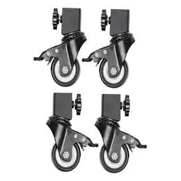 Tools 4Pcs Griddle Caster Wheels Set Swivel Grill Pan Wheel BBQ Stand With Lock For Outdoor Cooking