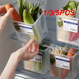 Storage Bottles 1/3/5PCS 4 Grids Transparent Food Box Portable Compartment Refrigerator Freezer Organisers Onion Ginger Clear