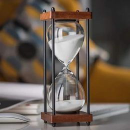 Large Hourglass Timer Metal Sand Timer Hourglass Clock Kitchen Time Management Tool Home Office Desk Decoration