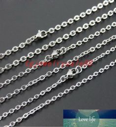 100pcs/lot 1.5/2/mm Wide Wholesale In Bulk Silver Tone Stainless Steel Welding Strong Thin Chain Men's Diy Necklace J1907113981805