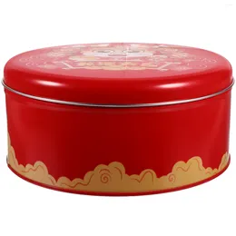 Storage Bottles Tinplate Biscuit Box Candy Containers Desktop Choclates Sugar Case Year Cookie