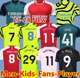 Arsena l ARS 23 24 Soccer Jersey Bukayo Saka Kai Havertz Leandro Trossard Martin Oegaard Declan Rice Gabriel Martinelli Kid Kit Home Away