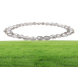 Transparent Grey 8mm Faceted Crystal Beaded Bracelet For Women Simple Style Stretchy Bracelets 20pcslot Whole69344648968674