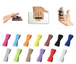 Sling Grip Cell Phone Holder Rubber Finger Handle Back Sticker Single Hand Elastic Band Anti Slip antifall Belt For Apple iphone 6931045