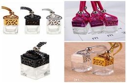 Cube Car Perfume Bottle Car Hanging Perfume Rearview Ornament Air Freshener Essential Oils Diffuser Empty Glass Bottle CCA11097 106834818