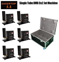 Flight Case 6in1 Packing Single Nozzle Stage Co2 Jet Machine Column Jet Direction Switchable 1M5M Jet Height DMX512 2CH ControlM2395290
