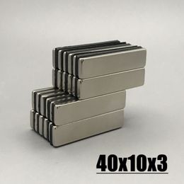 2/5/10/20/50Pcs 40x10x3mm Neodymium Material 40*10*3 mm NdFeB N35 Magnets Strong Block magnet Magnetic Materials Imanes