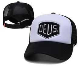 2021 Deus Ex Machina Baylands Trucker Snapback Caps polos Black MOTORCYCLES Mesh Baseball Hat Sport Pray October Cap Casquette8274194