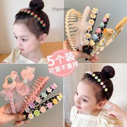 Childrens hair bands little girls anti slip pressed hair clips baby girls broken hair sorting tools hair clips girl childrens headbands hair accessories