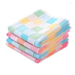 Towel 2pcs/set Wholesale Colour Grid Square Gauze Small Thin Infant Saliva Born Baby Hand Handkerchief