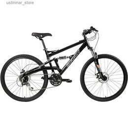 Bikes Ride-Ons FSX 1.0 Dual Full Suspension Mountain Bike with Disc Brakes Aluminum Frame bycicle Black bike Cycling L47