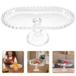 Dinnerware Sets Pallets Glass Dessert Stand Snack Serving Plate Candy Footed Cake Cupcake Household Bowl