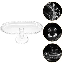 Dinnerware Sets Glass Fruit Plate Footed Dessert Cake Stand Snack Serving