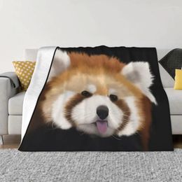 Blankets Red Panda Cute Animal Blanket Flannel Kawaii Cosy Soft FLeece Bedspread