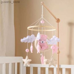 Mobiles# Baby crib bell baby rattlesnake soft felt cartoon bear toy crib crib Y240412Y2404178S1A