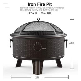 Nordic Household Patio Heaters Outdoor Fire Wood Heater Charcoal Grill Fire Plate Bonfire Stove Winter Indoor Heating Stove