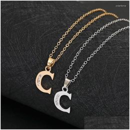 Pendant Necklaces All 26 English Letters Fashion Lucky Necklace Alphabet Initial Sign Mother Friend Family Name Gift Jewellery Drop Deli Dhm1V