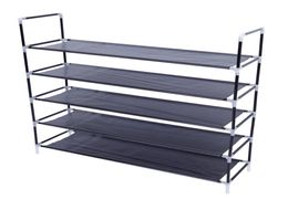 5 Tier Shoes Rack Stand Storage Organizer Nonwoven Fabric Shelf with Holder Stackable Closet Ship from USA5682415