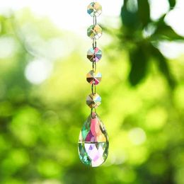 Garden Decorations Octagonal Bead Ab Coloured Curtain Lighting Accessories Crystal Pendant Sun Catcher Diy Wedding Outdoor Decoration