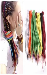 Synthetic Crochet Braids Hair Nepal Felted Wool Dreadlocks Synthetic Braiding Hair Extensions 90cm120cm 24colors Popular1571001