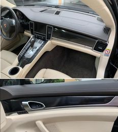 For Porsche Panamera 20102016 Interior Central Control Panel Door Handle Carbon Fiber Stickers Decals Car styling Accessorie9643462