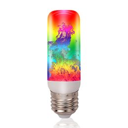4 Modes Fire Light Bulbs E27 Base Flame Bulb with Flickering Light Bulb Simulate Burning Fire Effect Lamp