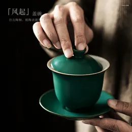 Teaware Sets Cover Teacup Tea Brewing Bowl Porcelain Set Gaiwan Cup Household