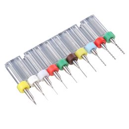10Pcs 0.1mm to 1.0mm PCB Print Circuit Board Micro Drill Bits Set Tool