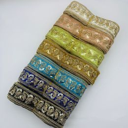 1 Yards Sequin Embroidered Lace Ribbons Trimming Clothes Accessories Fabric Trims