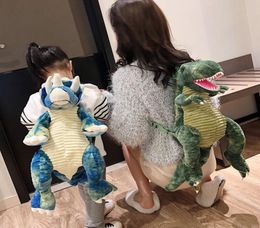Creative 3D Dinosaur Baby Backpack Cute Animal Cartoon Plush Toy Travel Backpack Children039s Tyrannosaurus Backpack Girls Chri6322970
